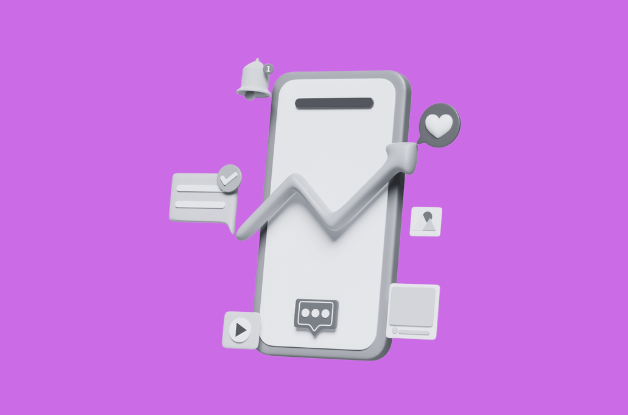 phone with social media icons